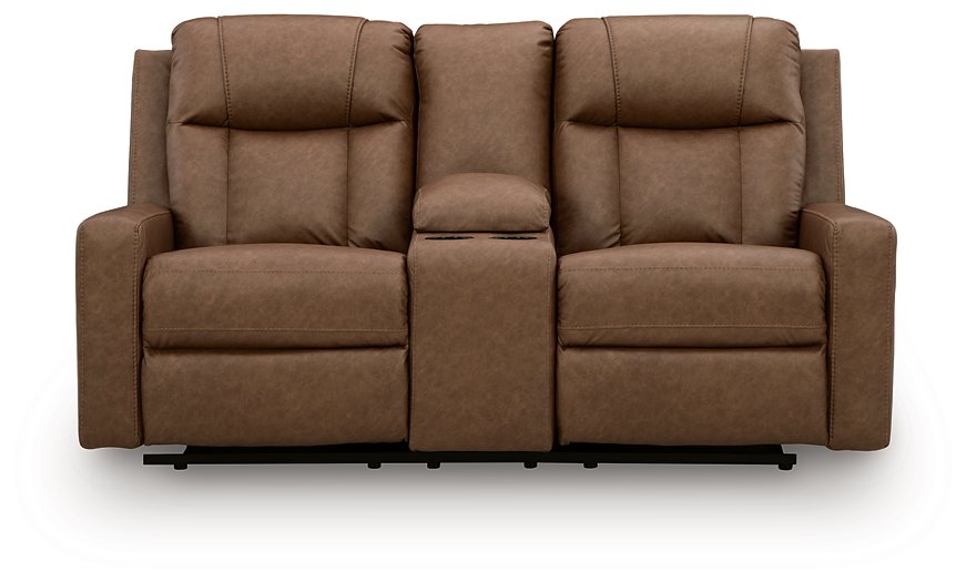 Mackmenville Reclining Loveseat with Console - Home And Beyond