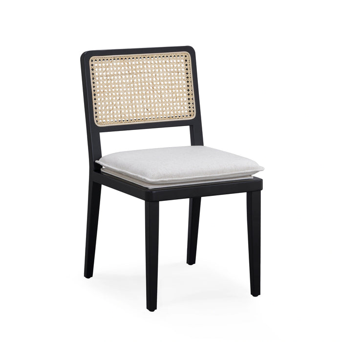 Tassina Cream Upcycled Performance Linen Dining Chair