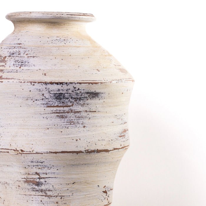 Visha Cream and Blue Terracotta Decorative Vase