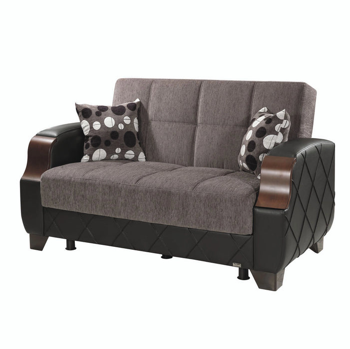 Ottomanson Molina Collection Upholstered Convertible Loveseat with Storage