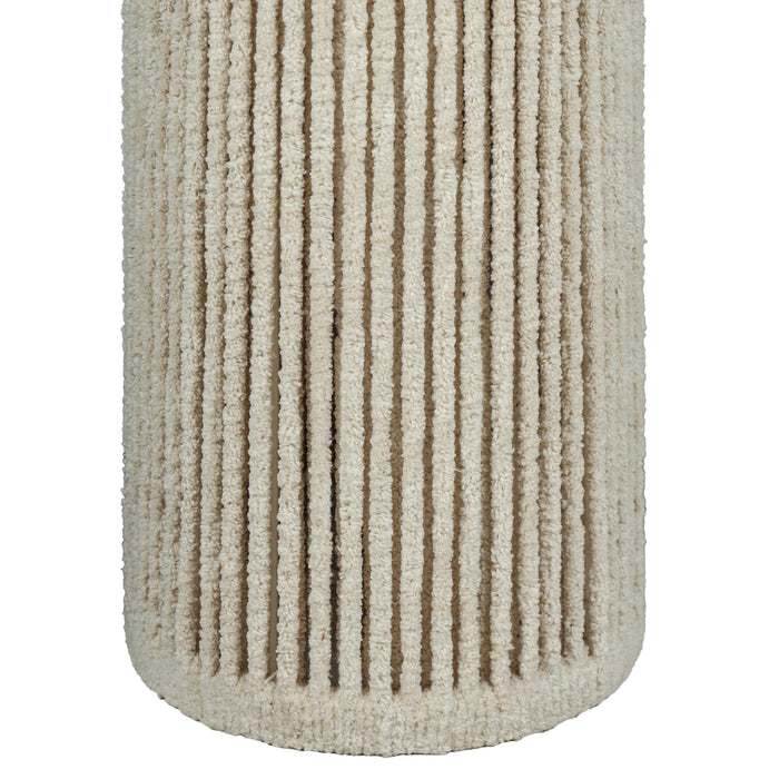 Tapered Natural Chenille Fiber Floor Lamp
