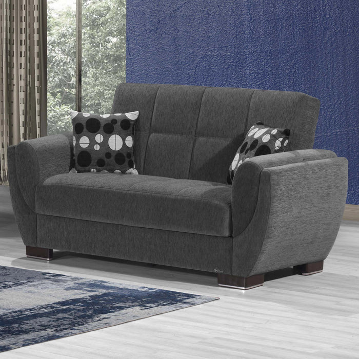 Ottomanson Armada Air Collection Upholstered Convertible Loveseat with Storage