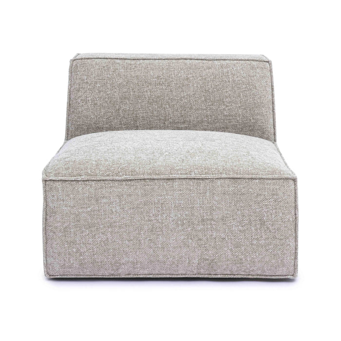 Mindy Performance Chenille Basketweave Modular Armless Chair