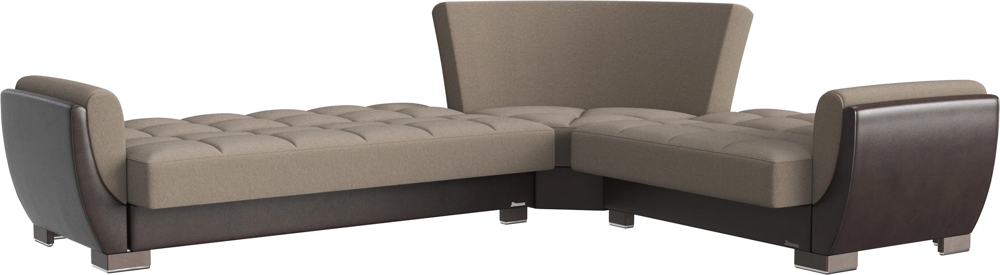 Ottomanson Armada Air Collection Upholstered Convertible Sectional with Storage