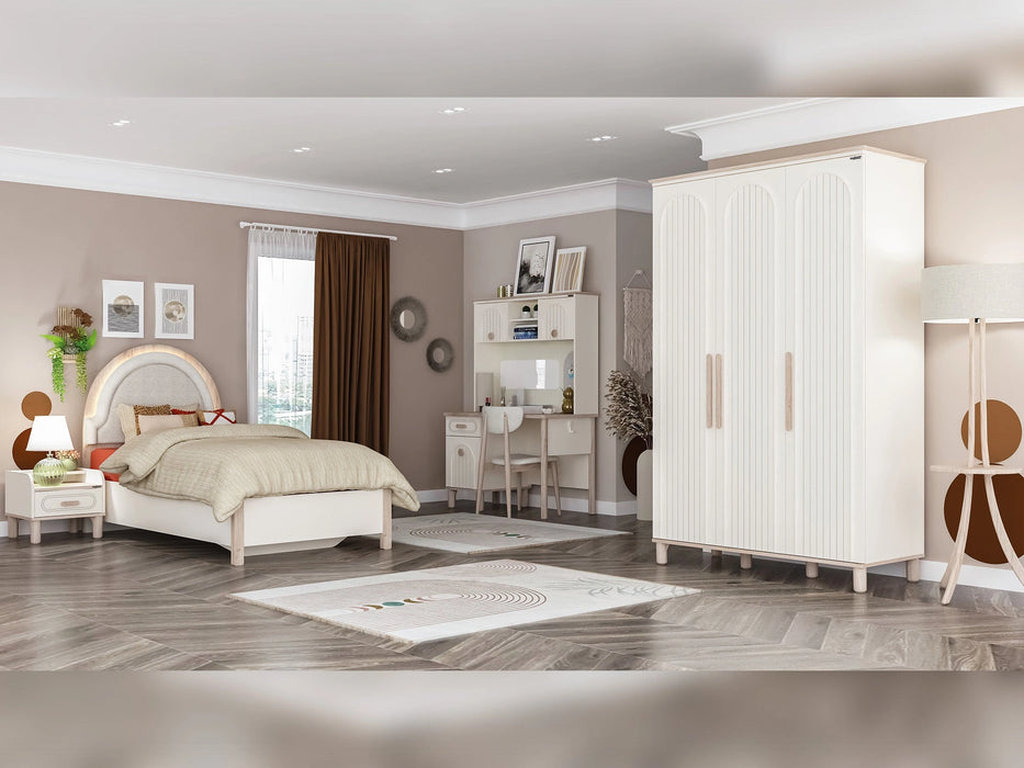 Bohemsoft Kids Room Set (Twin Bed & Study Desk & Nightstand)