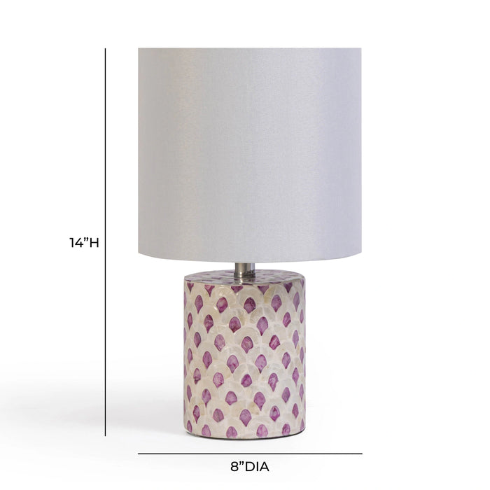 Merlot White Capiz Shell Table Lamp
