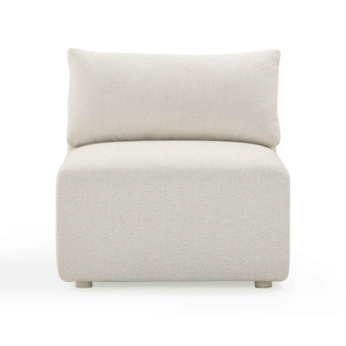 Hangover Cream Performance Fabric Outdoor Modular Armless Chair