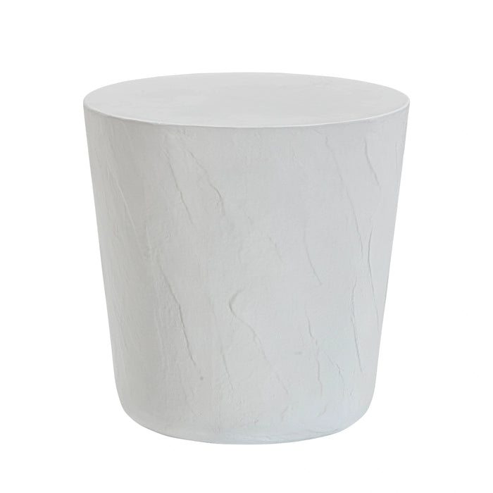 Margot Light Grey Faux Plaster Indoor/Outdoor Concrete Stool