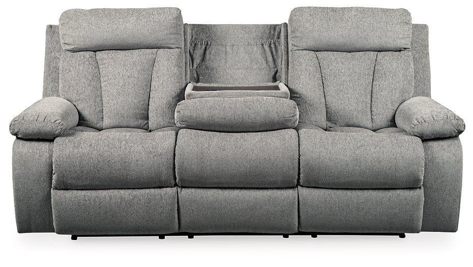 Mitchiner Reclining Sofa with Drop Down Table - Home And Beyond