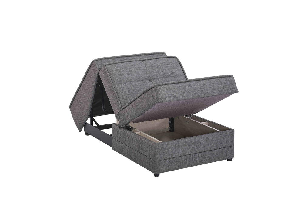 Ottomanson Studio Collection Upholstered Convertible Armchair with Storage