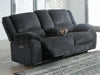 Draycoll Power Reclining Loveseat with Console - Home And Beyond