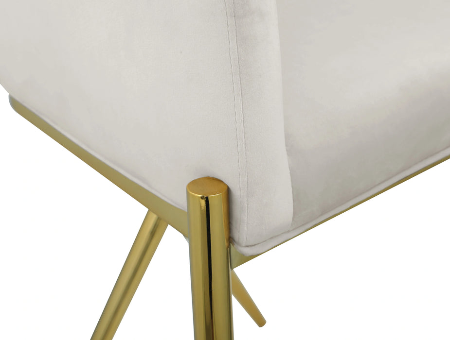 Xavier Cream Velvet Counter Stool