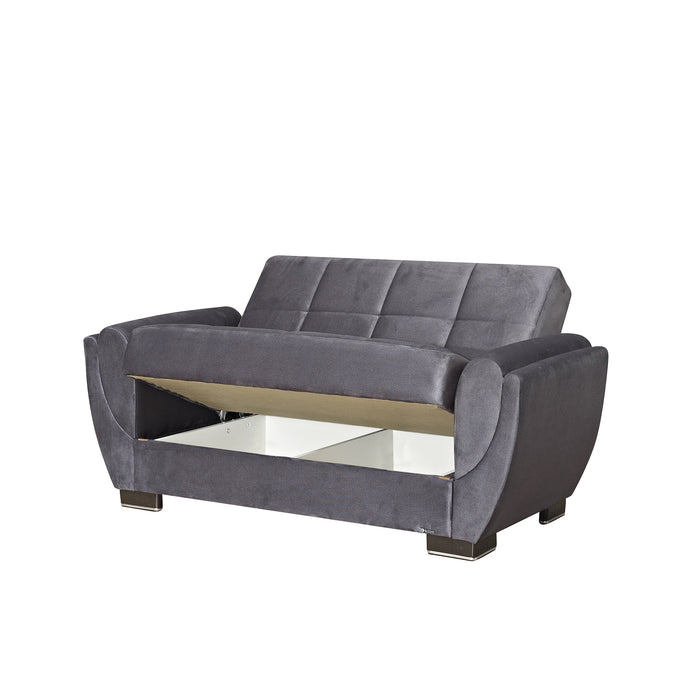 Ottomanson Armada Air Collection Upholstered Convertible Loveseat with Storage