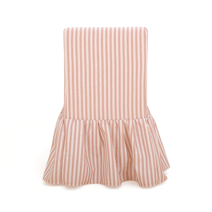 Gertrude Striped Performance Linen Skirted Dining Chair
