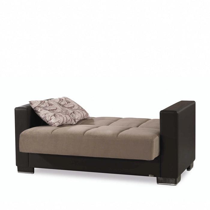 Ottomanson Armada Collection Upholstered Convertible Loveseat with Storage