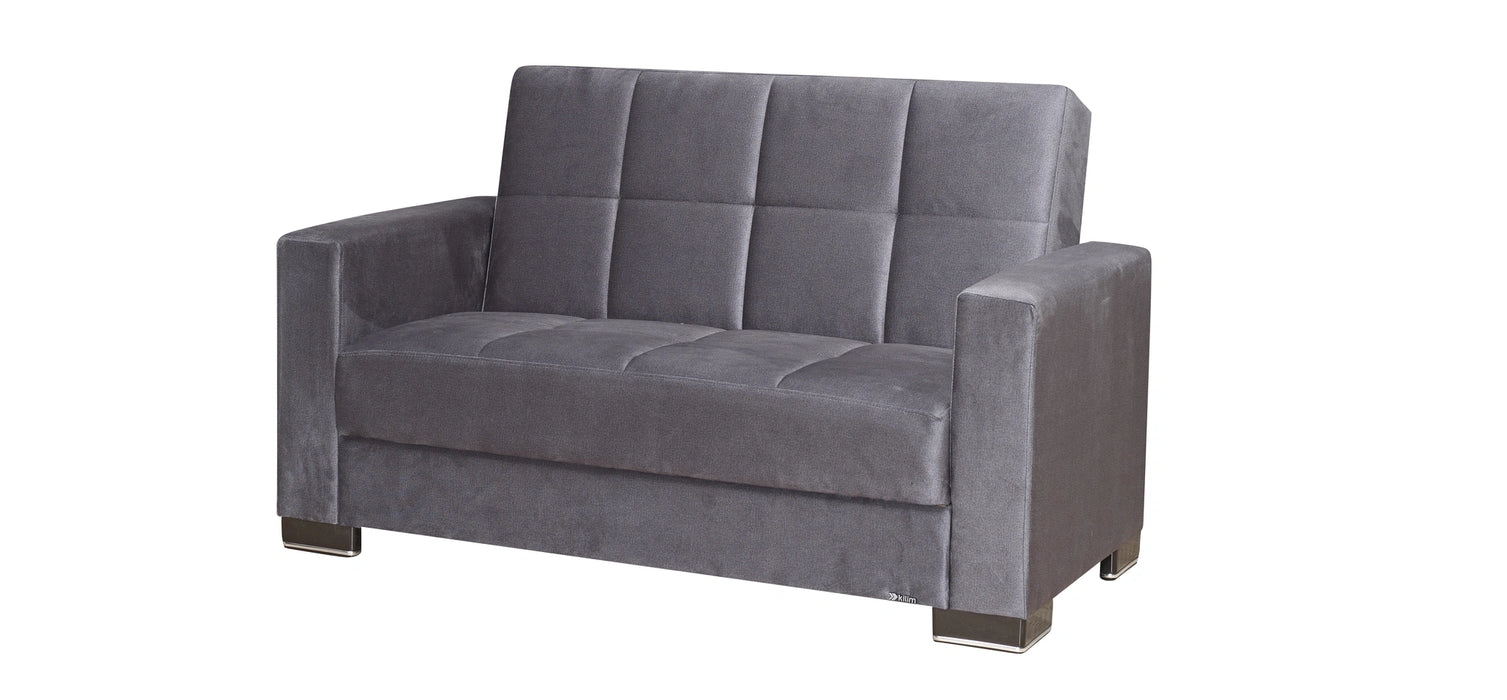 Ottomanson Armada Collection Upholstered Convertible Loveseat with Storage