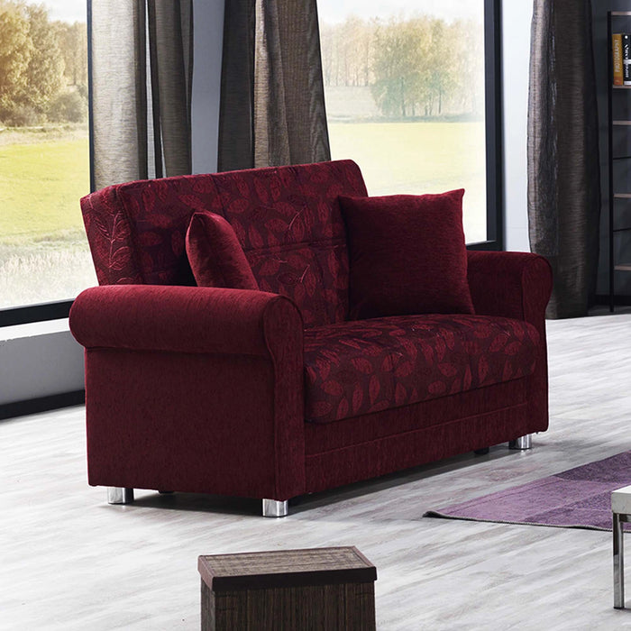 Ottomanson Rio Grande Collection Upholstered Convertible Loveseat with Storage