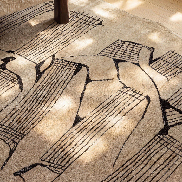 Mezzo Natural Hand Tufted Wool Area Rug 5'X8'