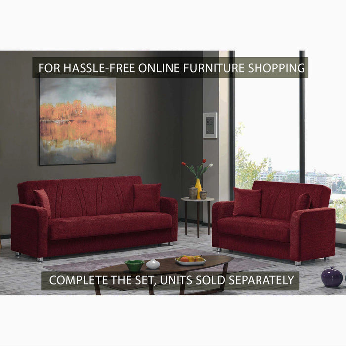 Ottomanson Elegance Collection Upholstered Convertible Sofabed with Storage