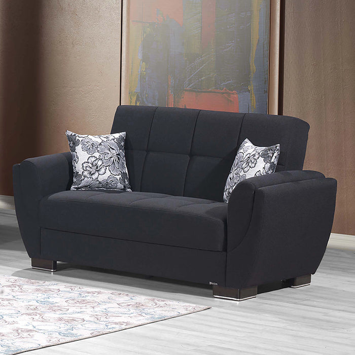 Ottomanson Armada Air Collection Upholstered Convertible Loveseat with Storage