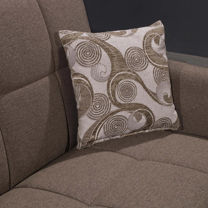 Ottomanson Armada Air Collection Upholstered Convertible Loveseat with Storage