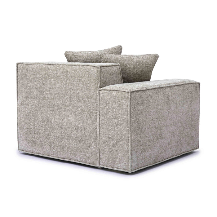 Mindy Performance Chenille Basketweave Modular Corner Chair
