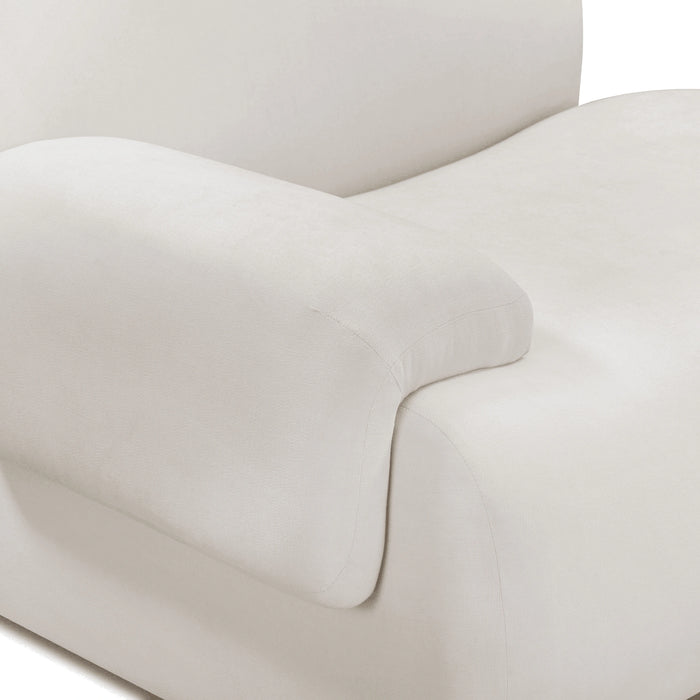 Zenith 5-Piece Contract-Grade Upcycled Fabric Cream Modular Sectional