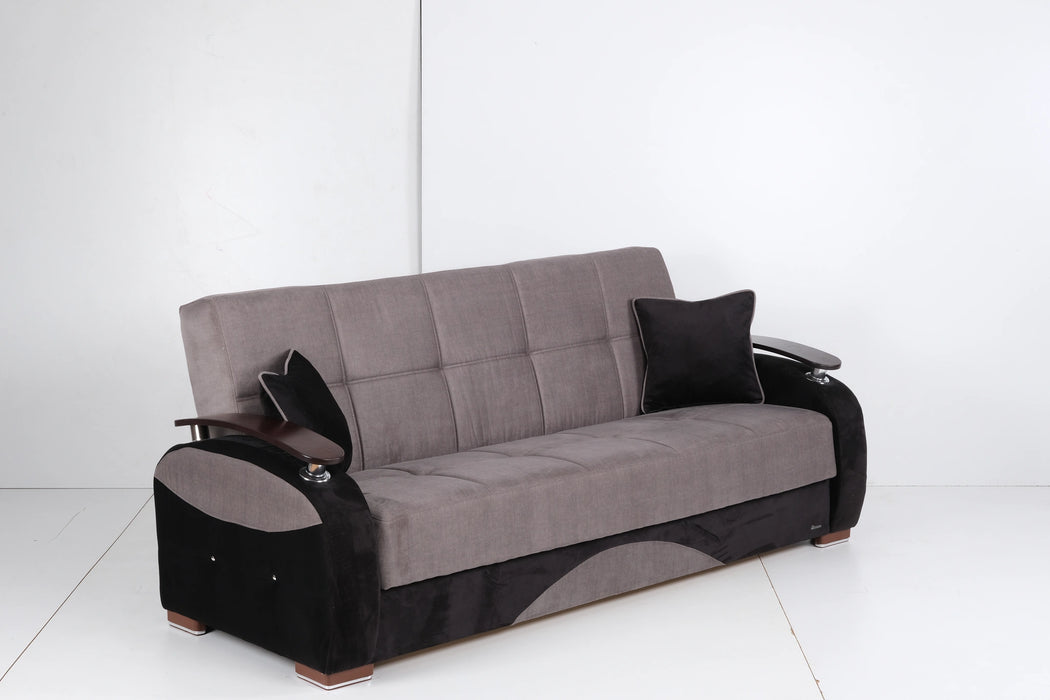 Ottomanson Yafah Collection Upholstered Convertible Sofabed with Storage