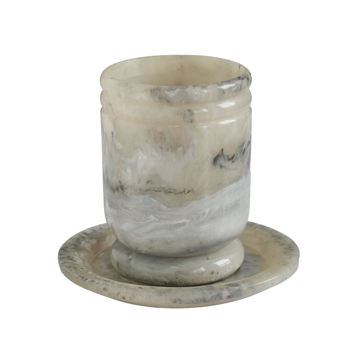 Channeled Swirl Resin Kiddush Cup