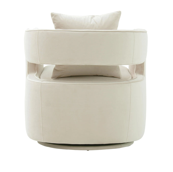Kennedy Performance Velvet Swivel Accent Chair