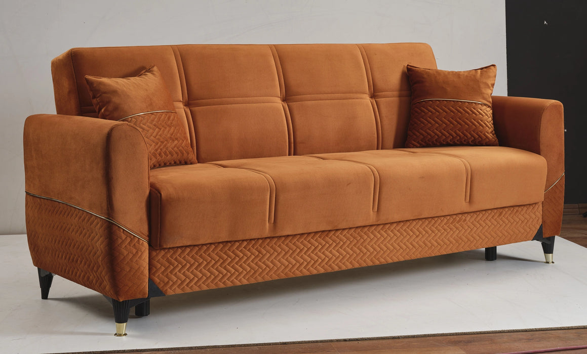 Ottomanson Samba Collection Upholstered Convertible Sofabed with Storage