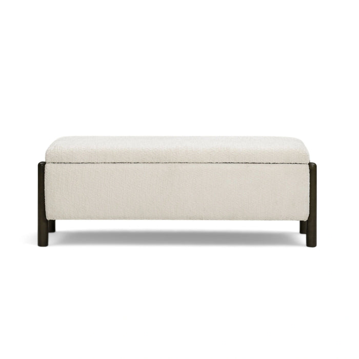 Abby 52" Nubby Fabric Storage Bench