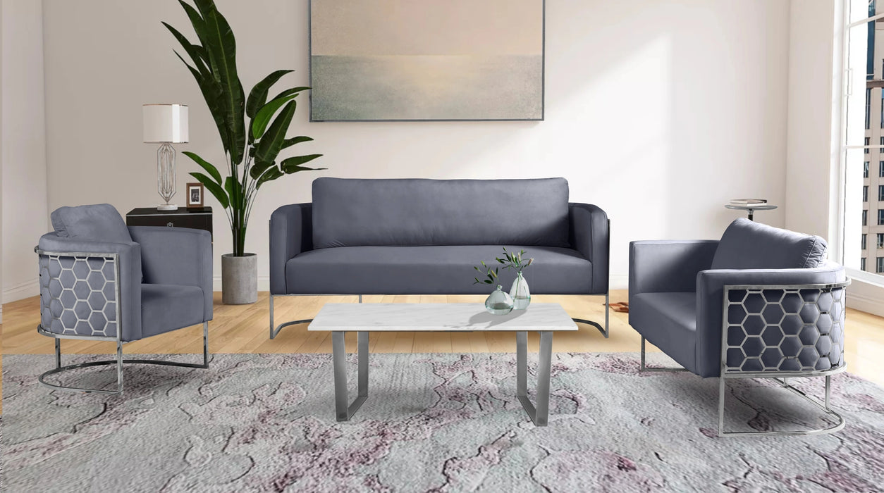Casa Grey Velvet Chair