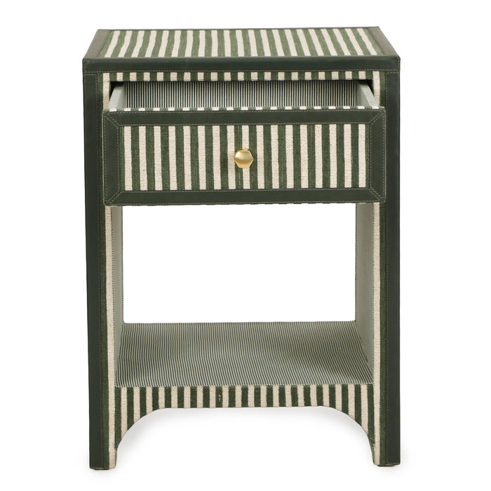 Kora 18" Cotton Jute 1-Drawer Contract-Grade Nightstand