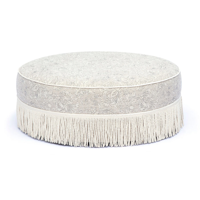 Tassy Tasseled Round Ottoman