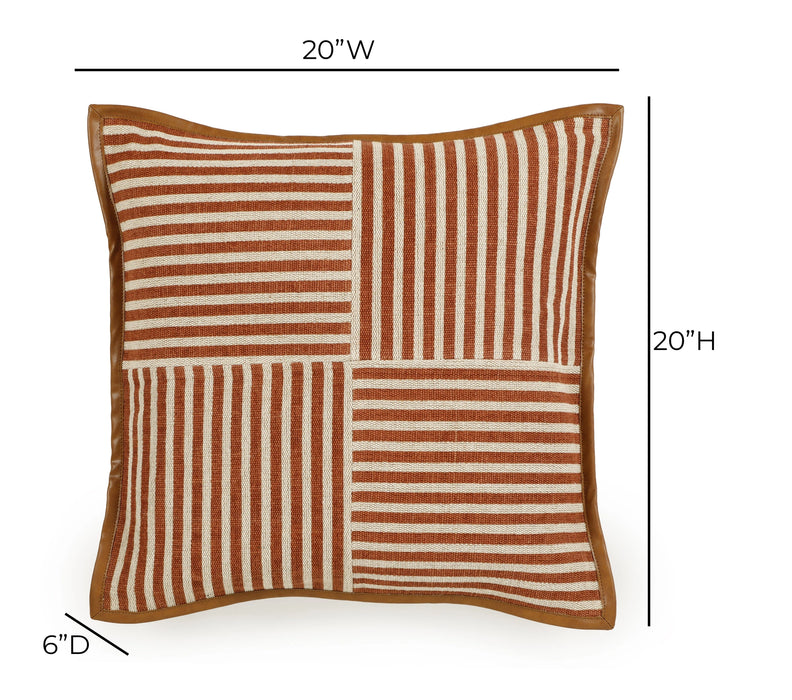 Kora 20" Cotton Jute Contract-Grade Throw Pillow