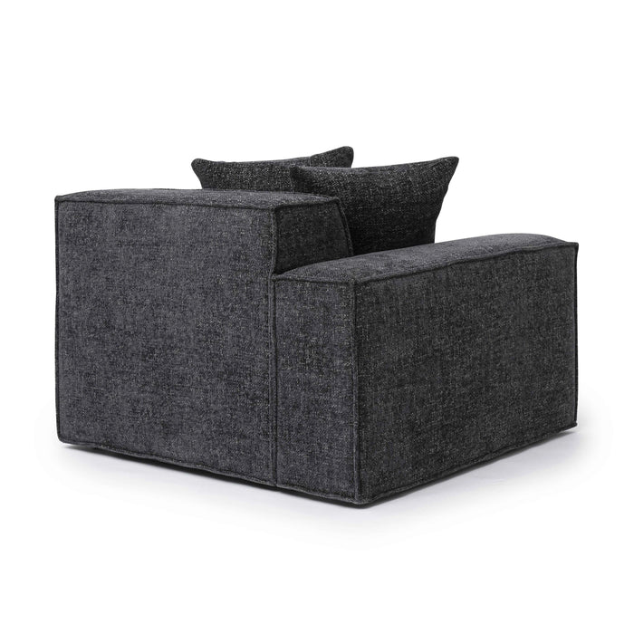 Mindy Performance Chenille Basketweave Modular Corner Chair