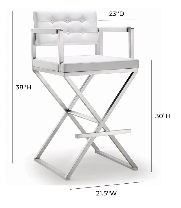Director Performance Vegan Leather Stool