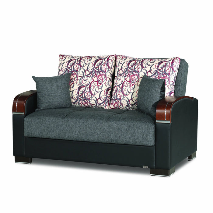 Ottomanson Mobimax Collection Upholstered Convertible Loveseat with Storage