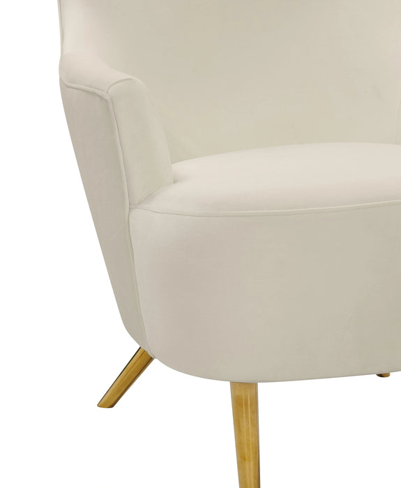 Julia Velvet Wingback Accent Chair