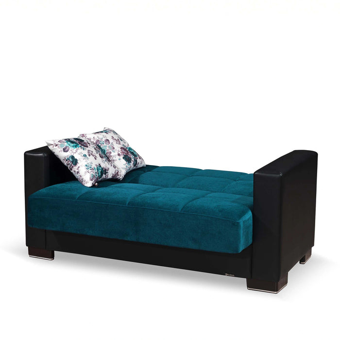 Ottomanson Armada Collection Upholstered Convertible Loveseat with Storage