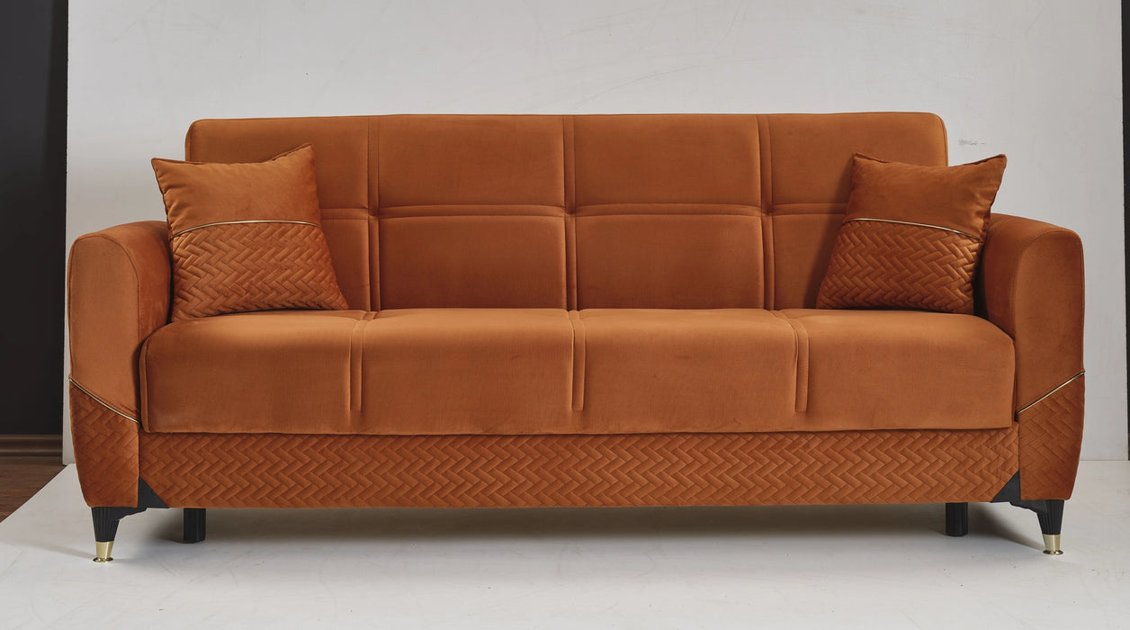 Ottomanson Samba Collection Upholstered Convertible Sofabed with Storage