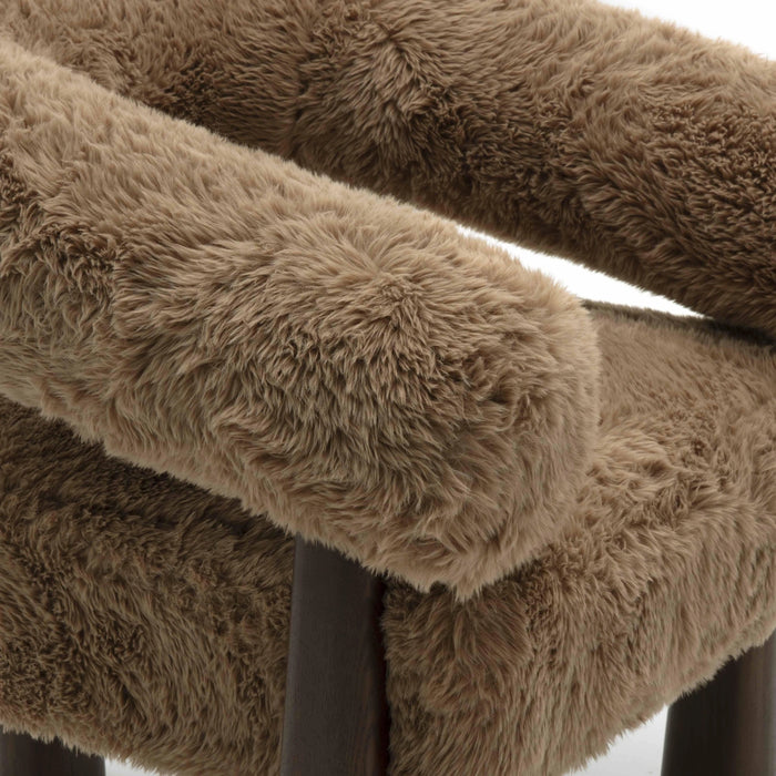 Spara Contract-Grade Straight Vegan Shearling Accent Chair