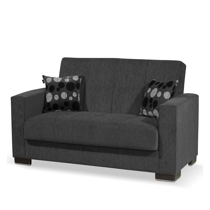 Ottomanson Armada Collection Upholstered Convertible Loveseat with Storage