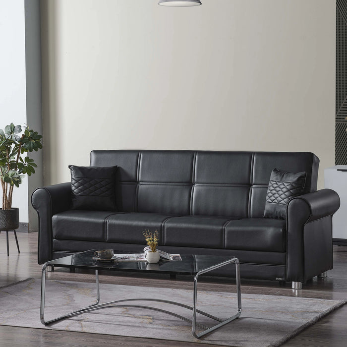 Ottomanson Avalon Collection Upholstered Convertible Sofabed with Storage