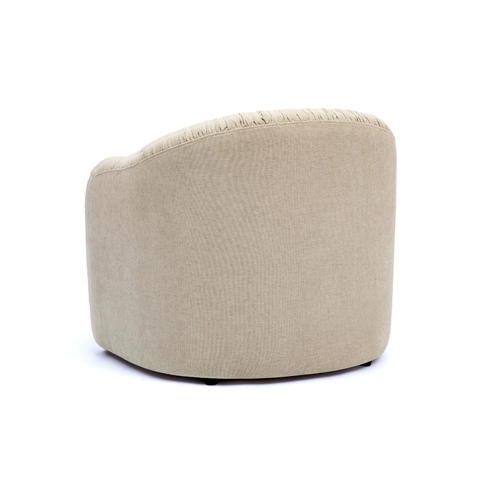 Pamela Tan Performance Chenille Tasseled Lounge Accent Chair