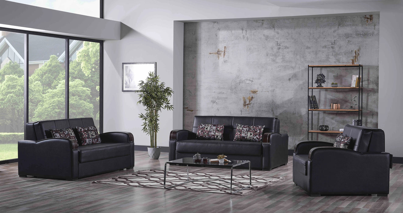 Ottomanson Sleep Plus Collection Upholstered Convertible Sofabed with Storage