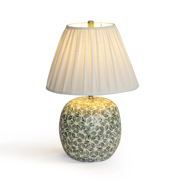 Yaya Green Capiz Shell Table Lamp