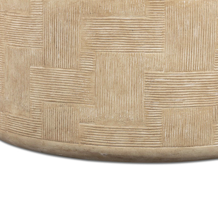 Suraya 55" Indoor/Outdoor Concrete Rounded Coffee Table