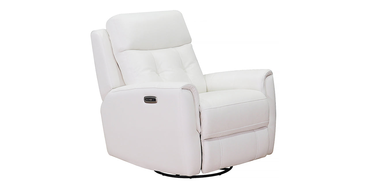 Torino Power Headrest Swivel Glider Leather Recliner